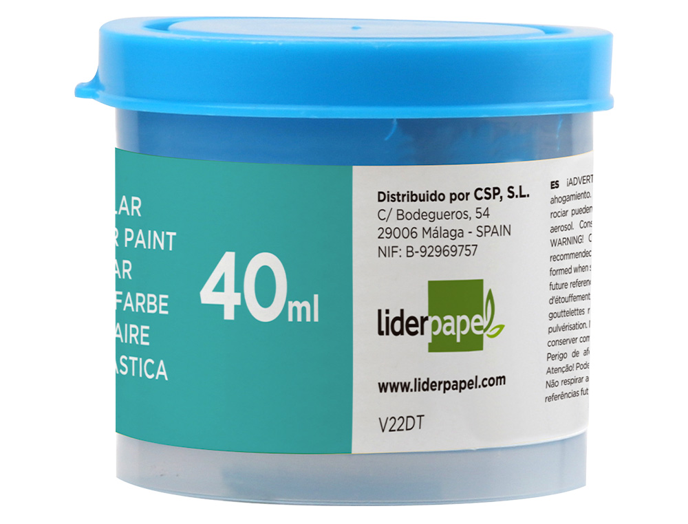 GUACHE LIDERPAPEL ESCOLAR 40 ML AZUL