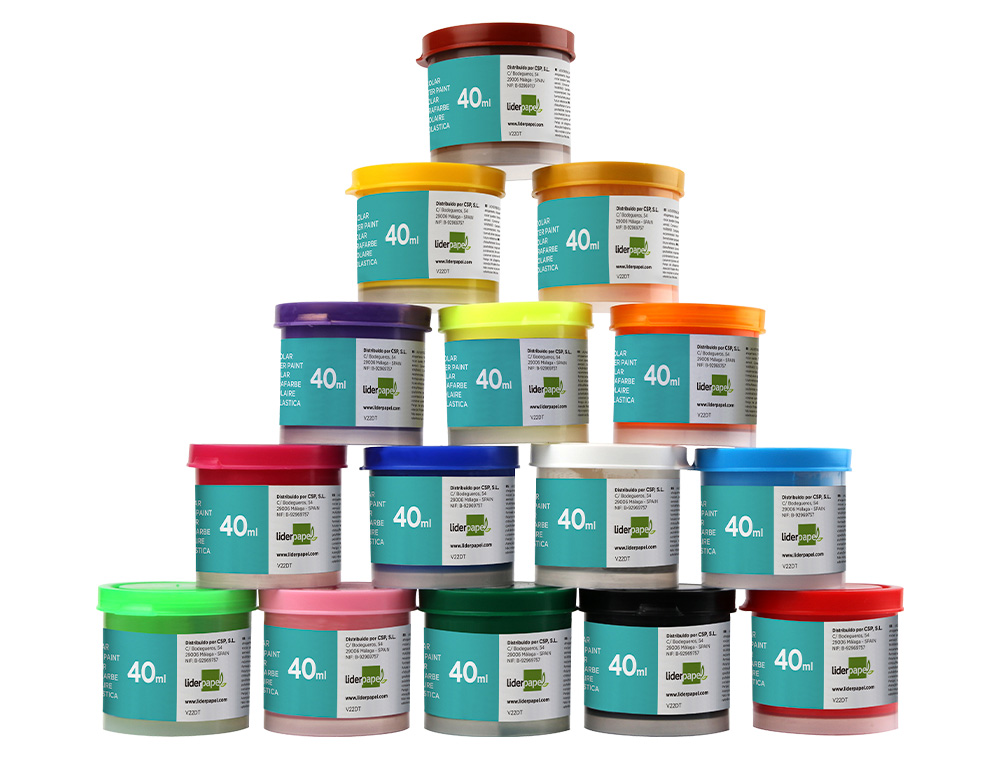 GUACHE LIDERPAPEL ESCOLAR 40 ML AZUL