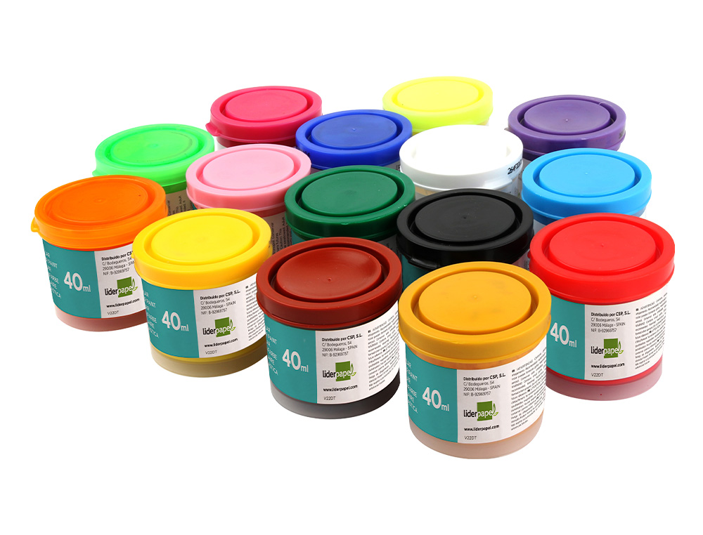 GUACHE LIDERPAPEL ESCOLAR 40 ML AZUL