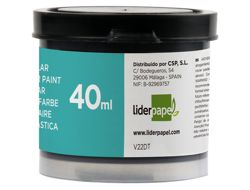 GUACHE LIDERPAPEL ESCOLAR 40 ML PRETO