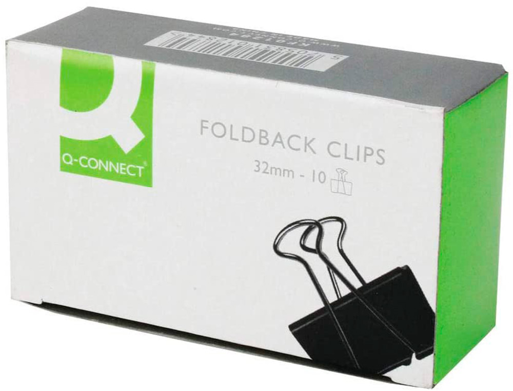 MOLA METALICA Q-CONNECT REVERSIVEL N.3 32 MM CAIXA DE 10 UNIDADES PRETO