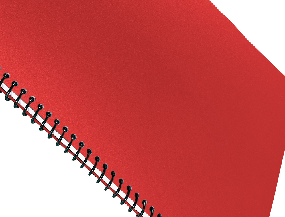 CAPA DE ENCADERNACAO LIDERPAPEL POLIPROPILENO DIN A4 0.8 MM VERMELHA PACK DE 50 UNIDADES