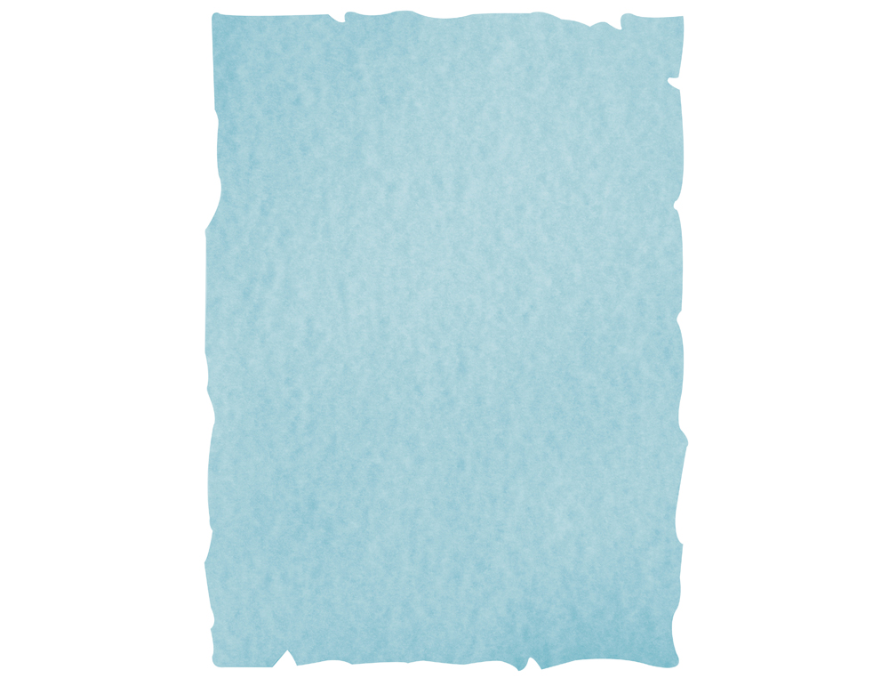 PAPEL DE COR LIDERPAPEL PERGAMINHO COM CANTOS A4 165 GR AZUL EMBALAGEM DE 25 FOLHAS