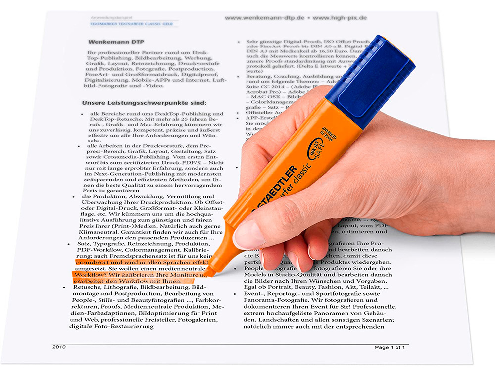 MARCADOR STAEDTLER TEXTSURFER CLASSIC 364 FLUORESCENTE LARANJA