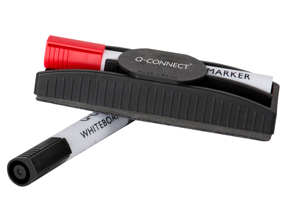 APAGADOR Q-CONNECT MAGNETICO COM MARCADOR VERMELHO E PRETO PARA QUADRO BRANCO