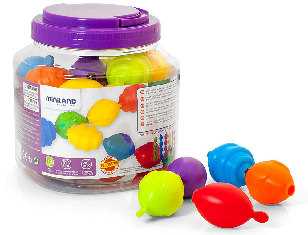 JOGO MINILAND MAXICHAIN 4 CONTAS CORES SORTIDAS