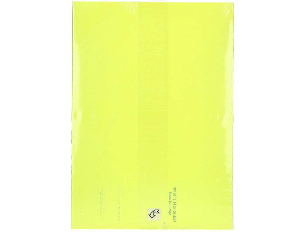 PAPEL DE COR Q-CONNECT DIN A4 80 GR AMARELO NEON EMBALAGEM DE 500 FOLHAS