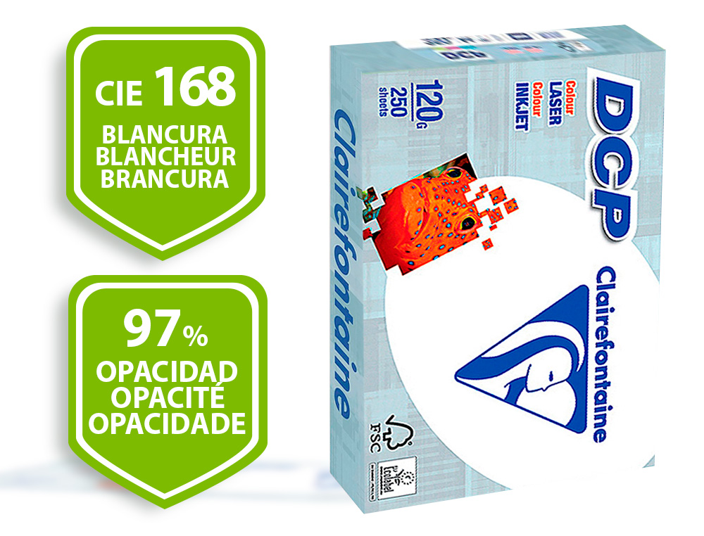 PAPEL FOTOCOPIA CLAIREFONTAINE DIN A3 120 GR EMBALAGEM DE 250 FOLHAS