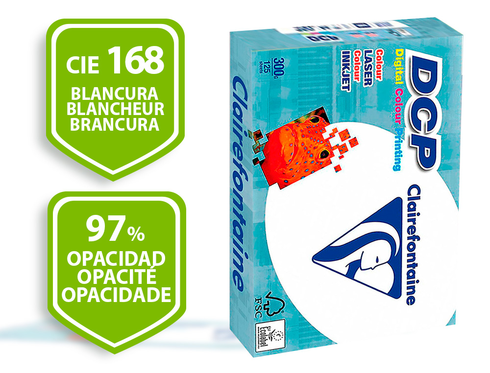 PAPEL FOTOCOPIA CLAIREFONTAINE DIN A3 300 GR EMBALAGEM DE 125 FOLHAS