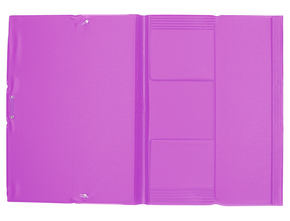 PASTA DE ELASTICOS LIDERPAPEL PLASTICO FOLIO ABA COR LILAS