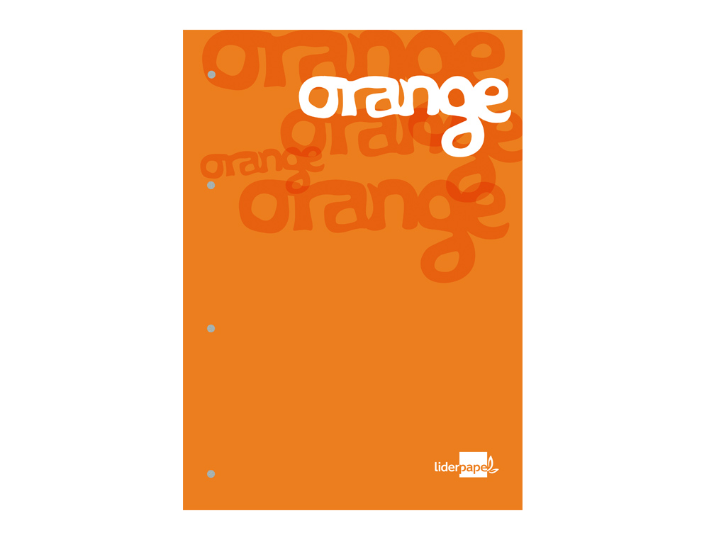 RECARGA COLADA LIDERPAPEL QUADRICULA DE 5 MM LARANJA A4 NATURAL100 FOLHAS 100 G/M2