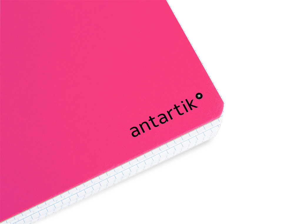 CADERNO ESPIRAL LIDERPAPEL DIN A4 ANTARTIK CAPA DURA 80 F 100 GR QUADRICULA 5 MM COM MARGEM COR ROSA FLUOR