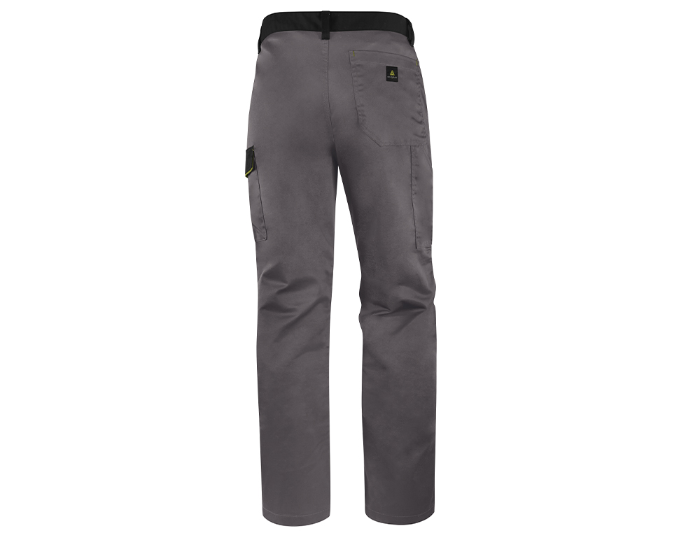 CALAS DELTAPLUS COM CINTURA AJUSTAVEL E 5 BOLSOS COR CINZA - VERDE TAMANHO XL
