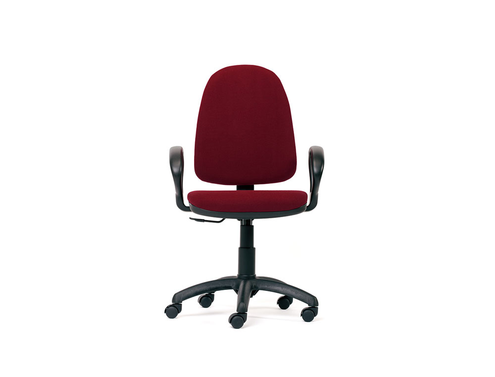 CADEIRA DE ESCRITORIO ROCADA COM BRACOS COR BORDEAUX DIAMETRO BASE 610 MM ENCOSTO DE 490 MM X 420 MM