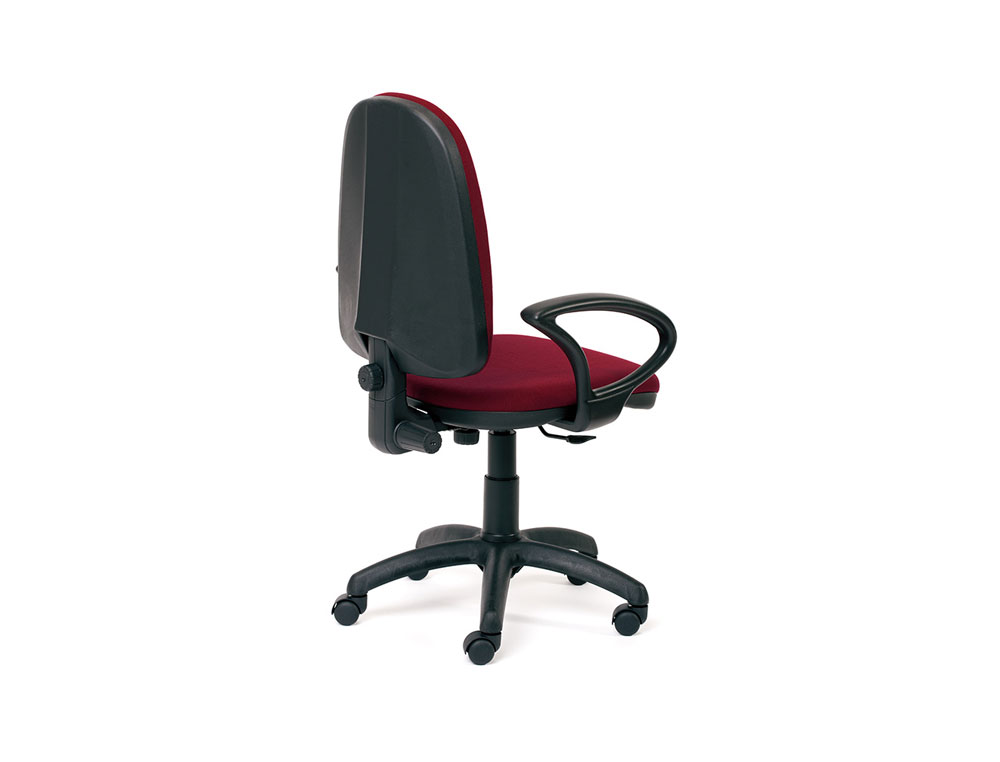 CADEIRA DE ESCRITORIO ROCADA COM BRACOS COR BORDEAUX DIAMETRO BASE 610 MM ENCOSTO DE 490 MM X 420 MM