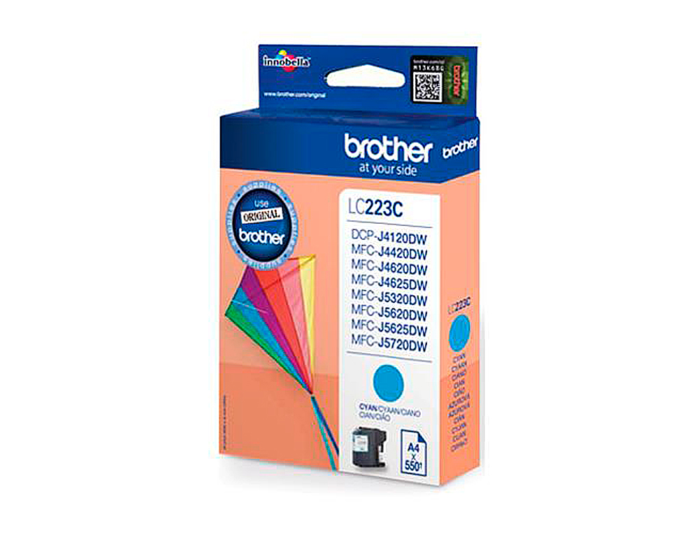 TINTEIRO BROTHER LC-223CBP CYAN -550 PAG DCP4120DW MFCJ4420DW MFCJ4620DW MFCJ5320DW
