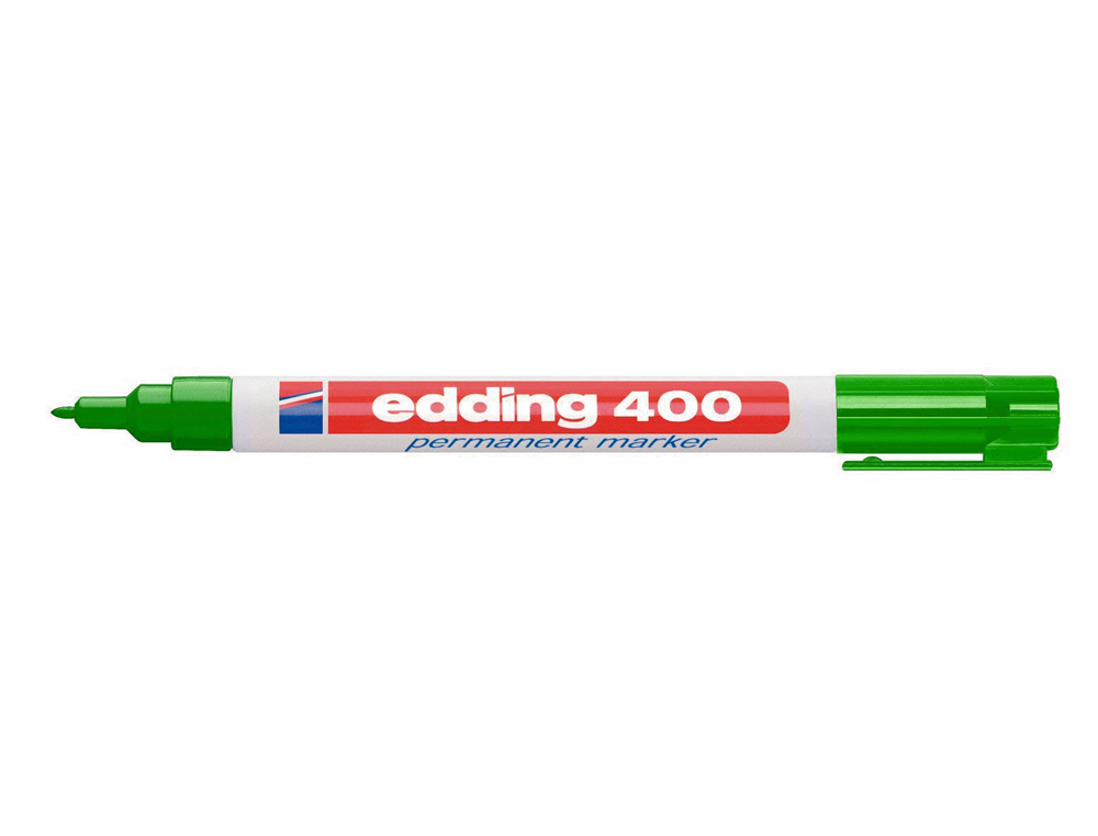 MARCADOR EDDING PERMANENTE 400 VERDE PONTA REDONDA 1 MM