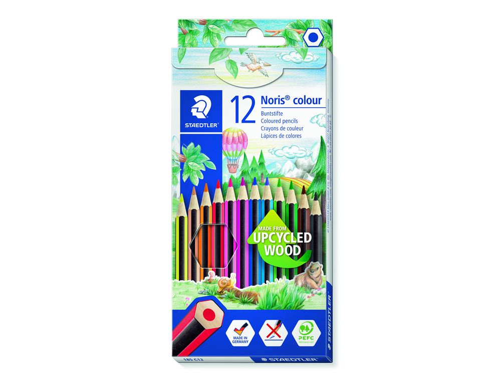 LAPIS DE COR STAEDTLER WOPEX ECOLOGICO 12 CORES EM CAIXA DE CARTAO