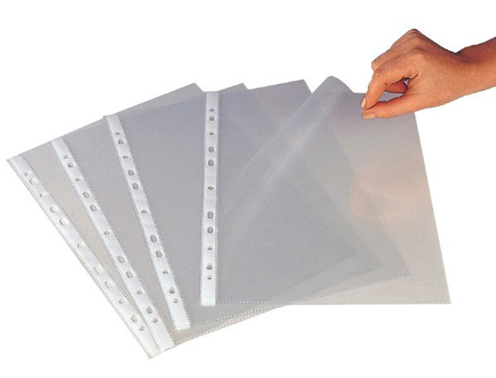 BOLSA CATALOGO/MICA Q-CONNECT FOLIO PVC 110 MICRONS CRISTAL CAIXA DE 100 UNIDADES