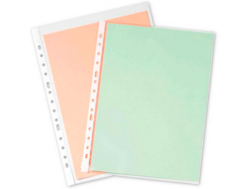 BOLSA CATALOGO/MICA Q-CONNECT FOLIO PVC 110 MICRONS CRISTAL CAIXA DE 100 UNIDADES