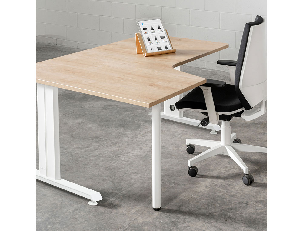 ALA PARA MESA ROCADA SERIE METAL 160X120 CM DIREITA ACABAMENTO AC02 CINZA