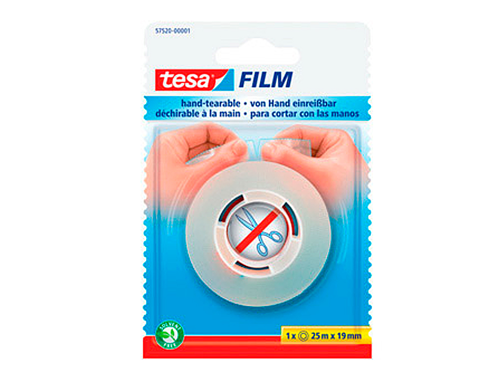 FITA ADESIVA TESA FILM SEM TESOURAS 25 M X 19 MM