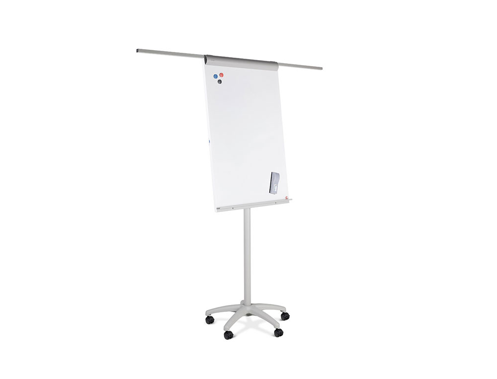 QUADRO BRANCO ROCADA PARA CONFERENCIAS METALICO MAGNETICO COM RODAS 68X104 CM