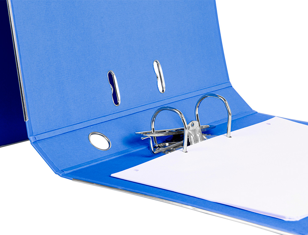 PASTA DE ARQUIVO DE ALAVANCA LIDERPAPEL DOCUMENTA PVC FOLIO LOMBADA 52 MM AZUL