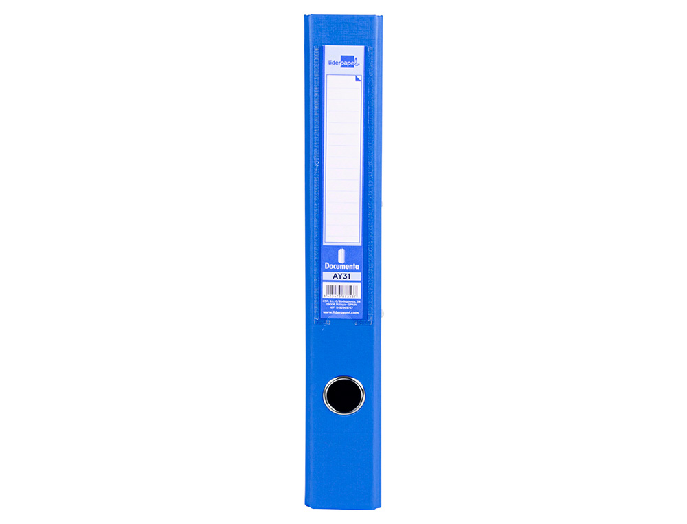 PASTA DE ARQUIVO DE ALAVANCA LIDERPAPEL DOCUMENTA PVC FOLIO LOMBADA 52 MM AZUL