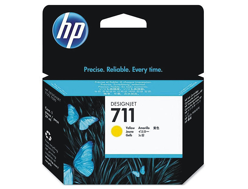TINTEIRO HP 711 AMARELO 29 ML DESIGNJET T120 / T520