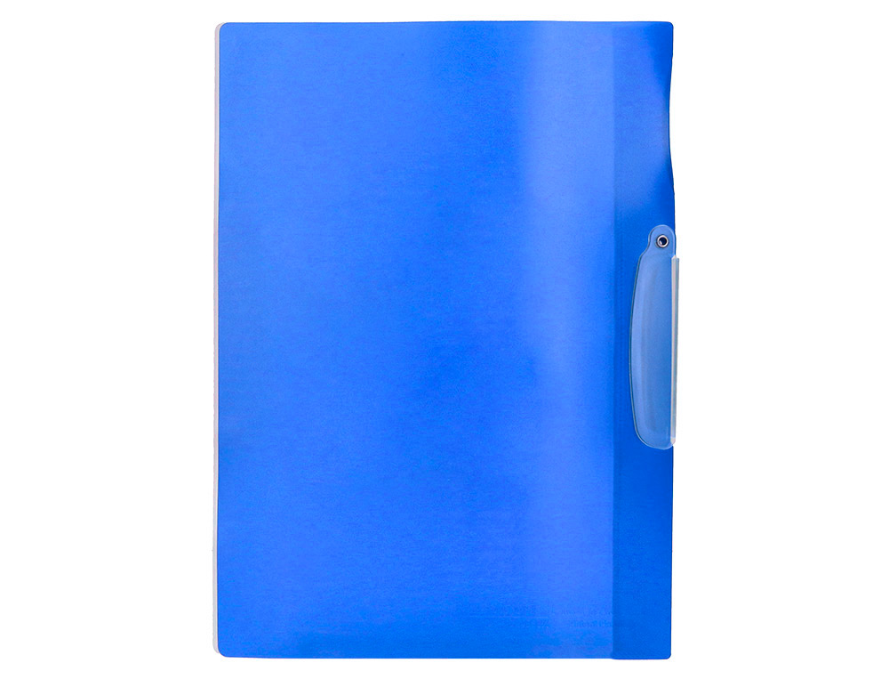 PASTA DOSSIER COM CLIP, TRANSPARENTE , AZUL (PACK C/10)