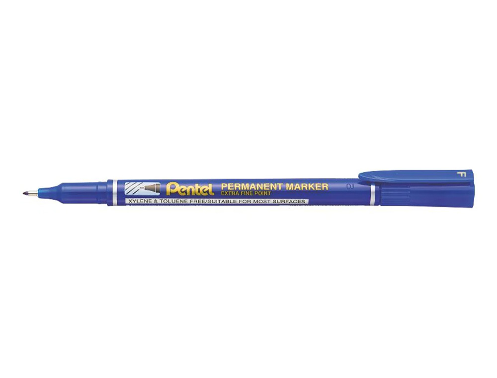 MARCADOR PENTEL PARA ACETATO RETROPROJECAO PERMANENTE NF450 PONTA FINA DE 1,2 MM COR AZUL