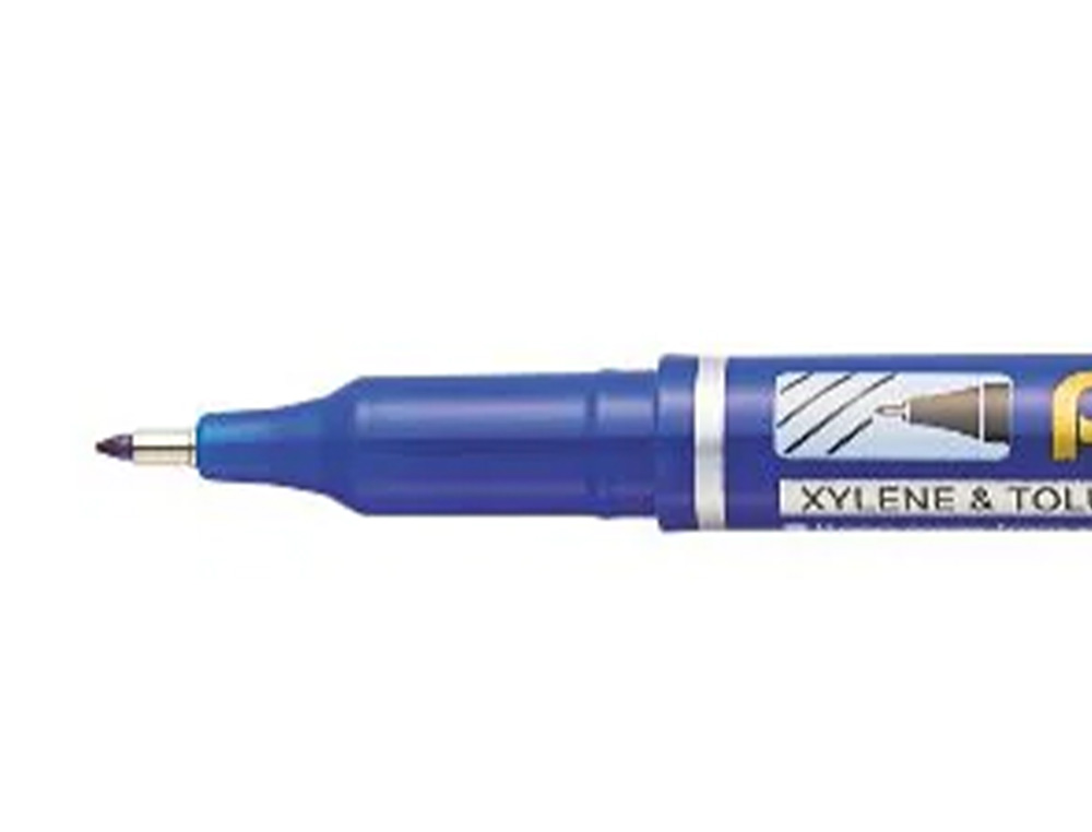 MARCADOR PENTEL PARA ACETATO RETROPROJECAO PERMANENTE NF450 PONTA FINA DE 1,2 MM COR AZUL