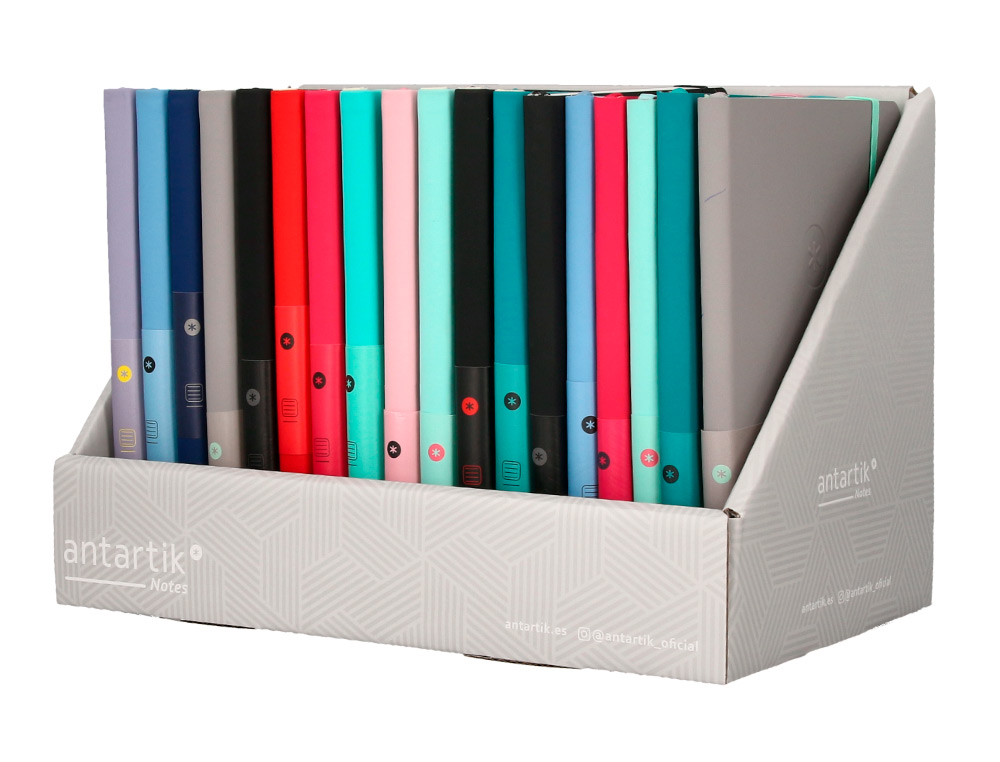 CADERNO COM ELASTICO ANTARTIK NOTES CAPA DURA/MOLE SORTIDO DE 18 UNIDADES