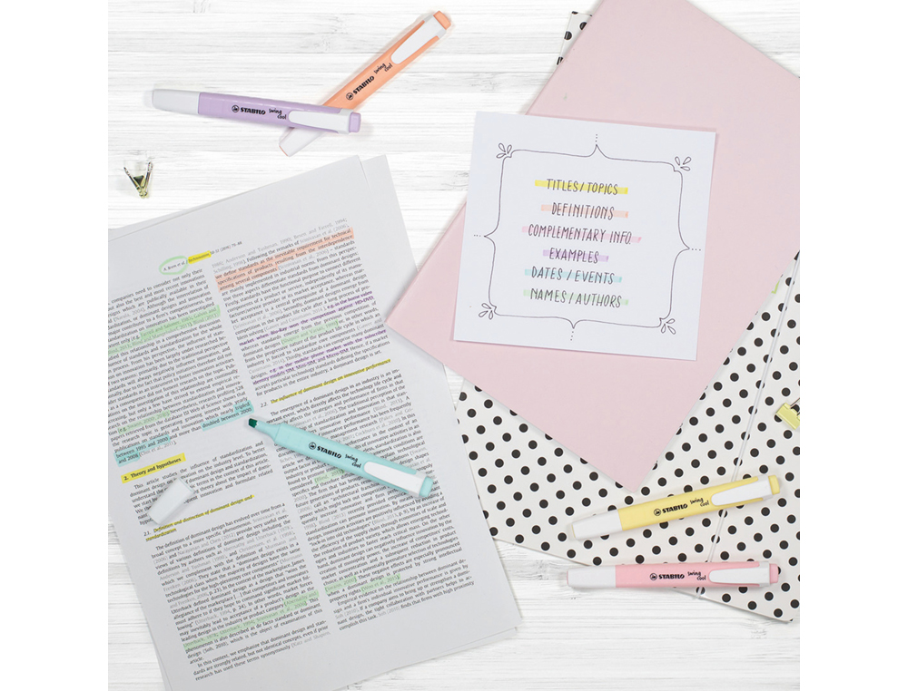 MARCADOR FLUORESCENTE STABILO SWING COOL PASTEL PESSEGO