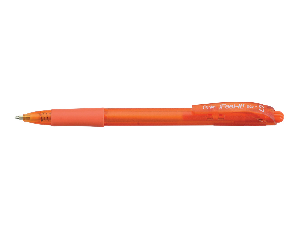 ESFEROGRAFICA PENTEL RETRATIL BX417 COR LARANJA