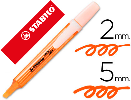 MARCADOR FLUORESCENTE STABILO SWING COOL LARANJA