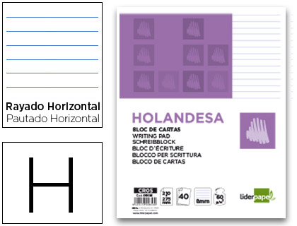 BLOCO CARTAS 40 FLS 210X275MM PAUTADO