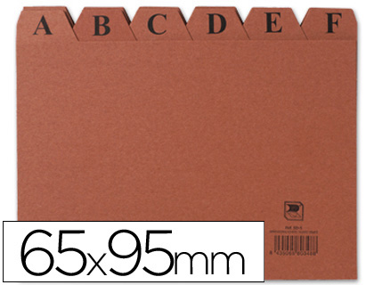 INDICES PARA FICHEIRO, CARTAO, 65 X 95 MM