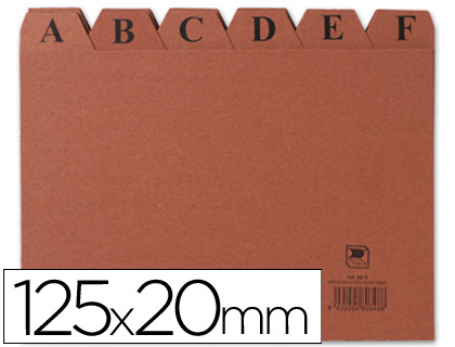 INDICES PARA FICHEIRO, CARTAO, 125 X 200 MM