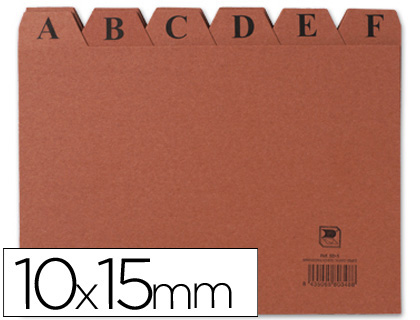 INDICES PARA FICHEIRO CARTAO, 100 X 150 MM