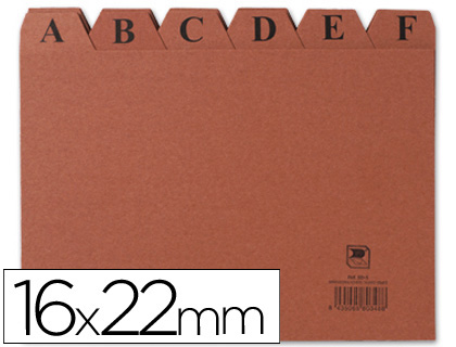 INDICES PARA FICHEIRO, CARTAO, 160 X 220 MM