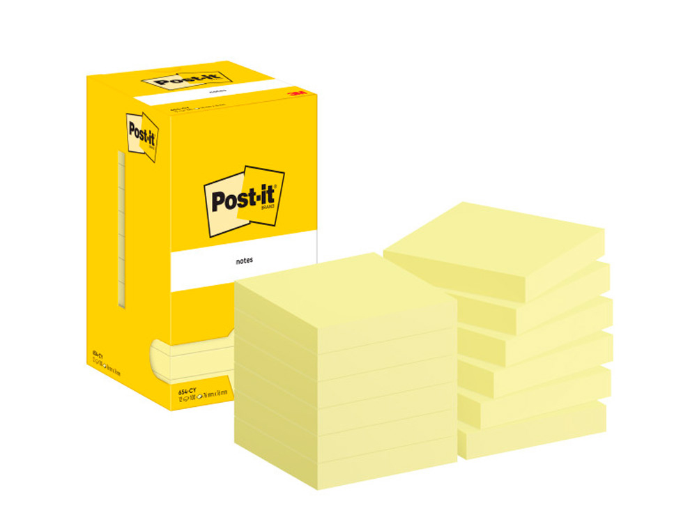 BLOCO DE NOTAS ADESIVAS POST-IT POST-IT AMARELO 76 X 76 MM