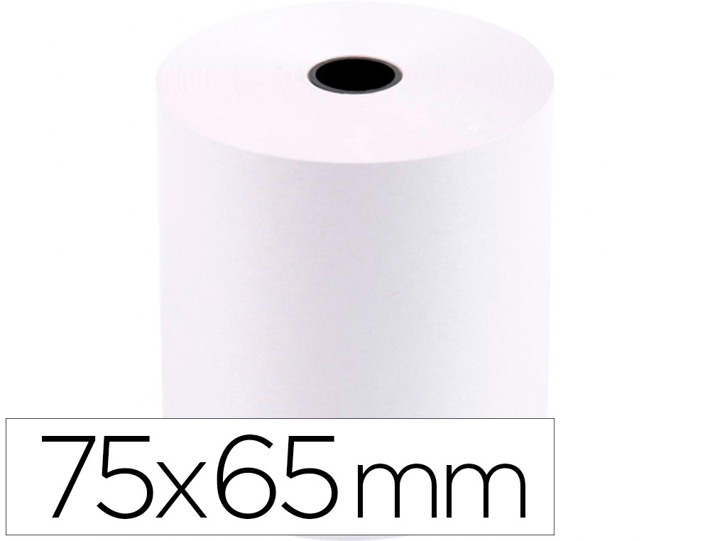 ROLO PAPEL PARA IMPRESSORA 75X65X11 MM 60 GR