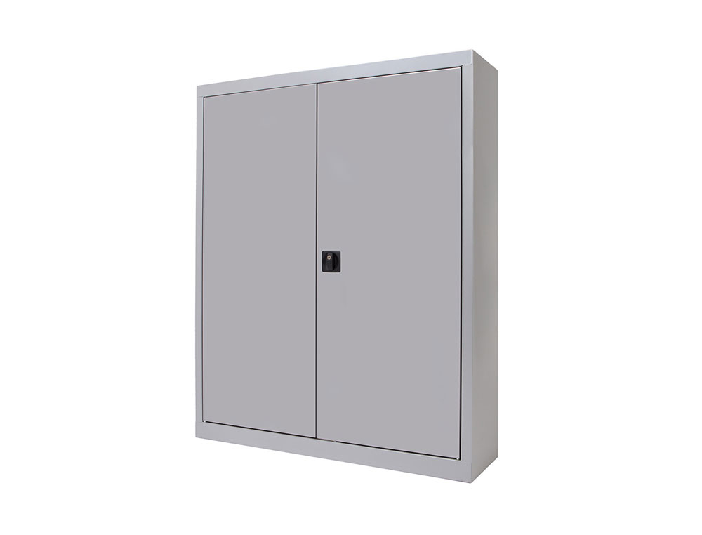 ARMARIO METALICO ROCADA DOIS PORTAS INCLUI DOIS PRATELEIRA 90X105X45 CM ACABAMENTO AC00 CINZA/CINZA