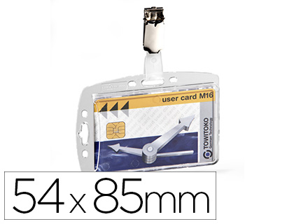 IDENTIFICADOR DURABLE COM MOLA GIRATORIA ACRILICO PAUTADO 54X85 MM