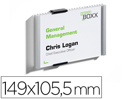 IDENTIFICADOR DE NOME DURABLE ALUMINIO PLACA ACRILICA PARA PORTAS 149X105,5 MM