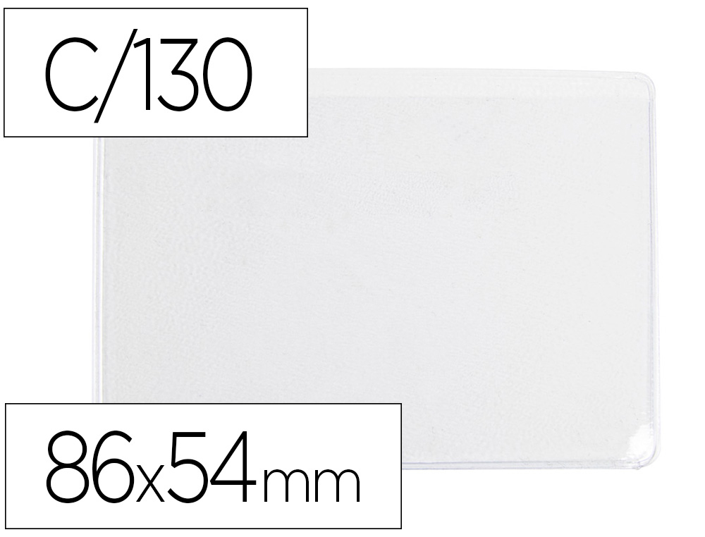 BOLSA CATALOGO Q-CONNECT 130 MICRONS PVC TRANSPARENTE 86X54 MM
