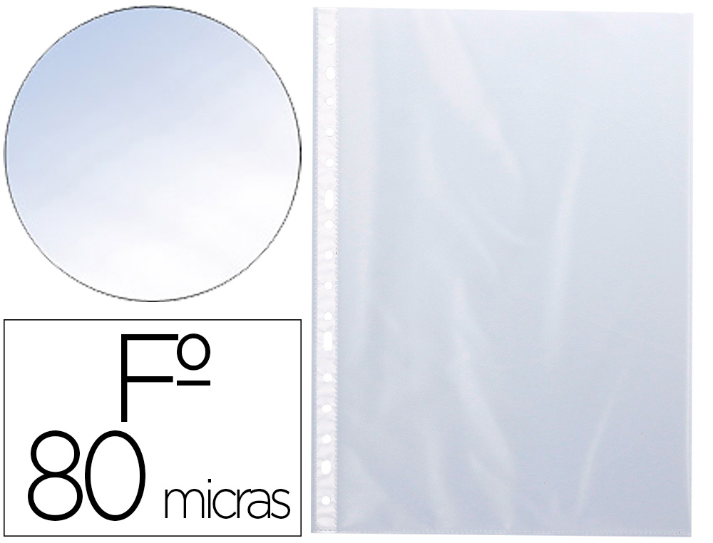 BOLSA CATALOGO/MICA Q-CONNECT FOLIO 80 MICRONS PELE DE LARANJA CAIXA DE 1400 UNIDADES