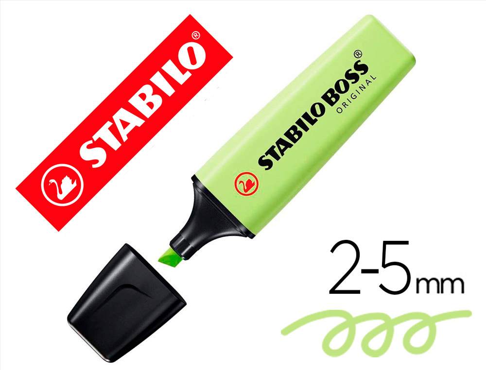 MARCADOR FLUORESCENTE STABILO BOSS 70 PASTEL LIMA